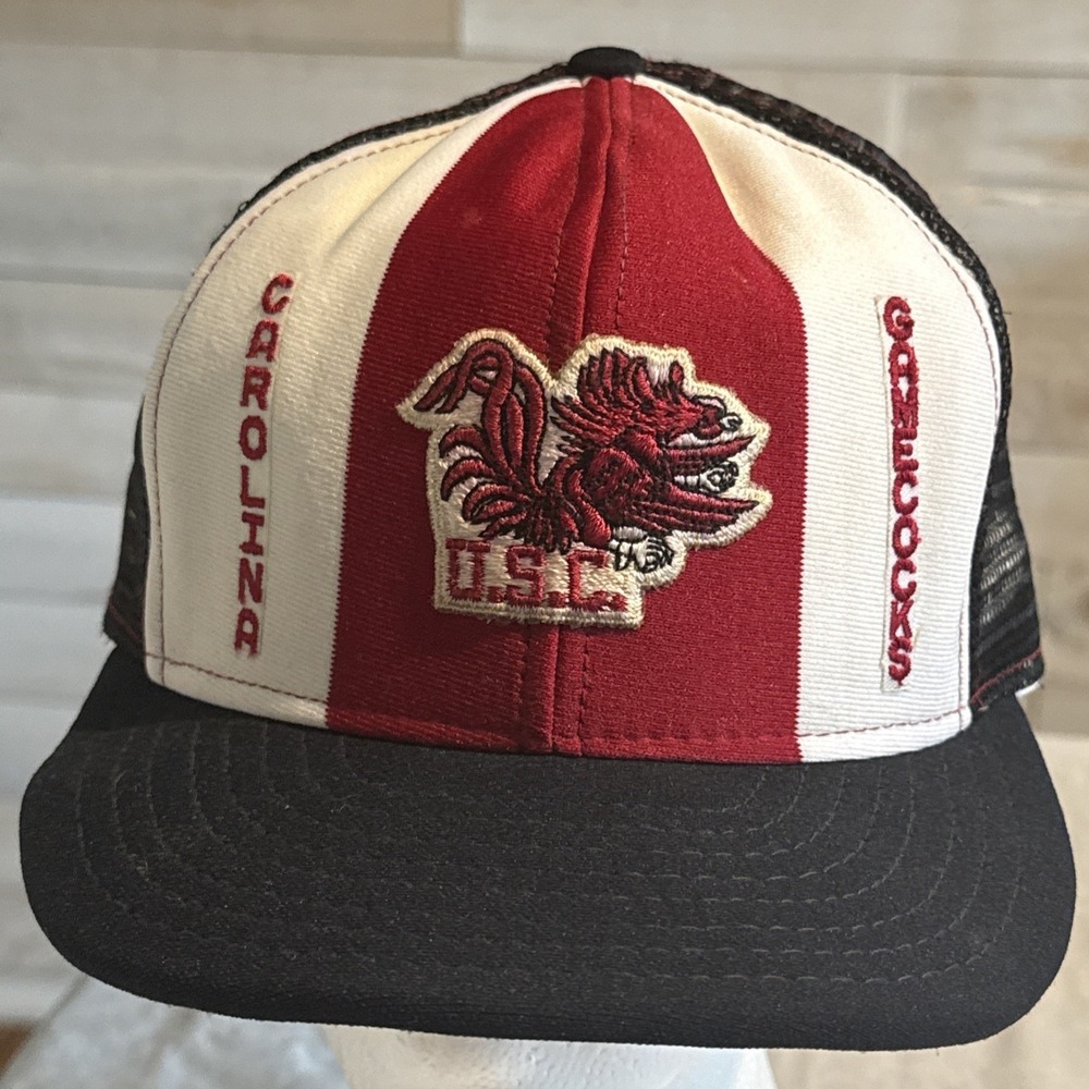 VTG South Carolina Gamecocks AJD Lucky Stripes Trucker SnapBack Hat
